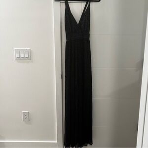 Zara Knit Sparkly Open Back Maxi Dress